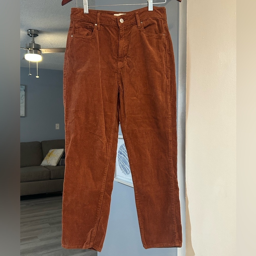 PacSun Corduroy Mom Jean Women's Straight Leg Pants in Rust Brown Size 27